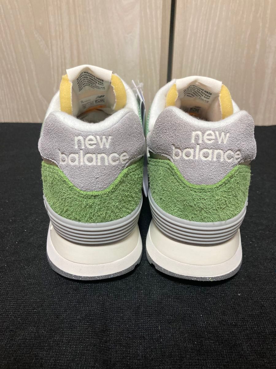 新品未使用品25cmニューバランス（newbalance）レディーススニーカーU574RCC緑ライトグリーンML574好きにも