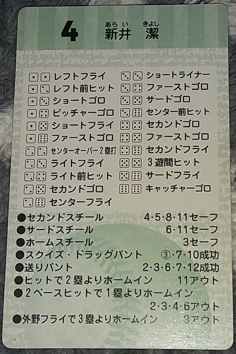 タカラプロ野球カードゲーム９８横浜ベイスターズ 新井潔の画像2