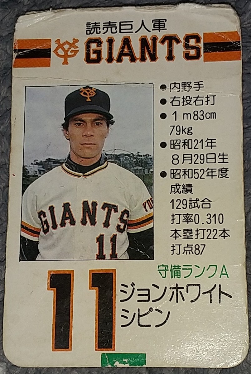 タカラプロ野球カードゲーム昭和５３年度読売巨人軍 シピンの画像1