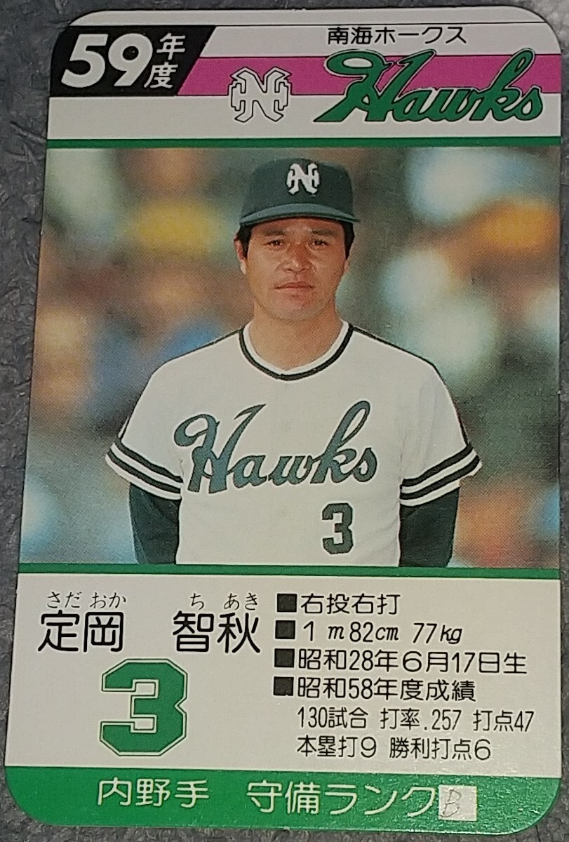 タカラプロ野球カードゲーム昭和５９年度南海ホークス 定岡智秋の画像1