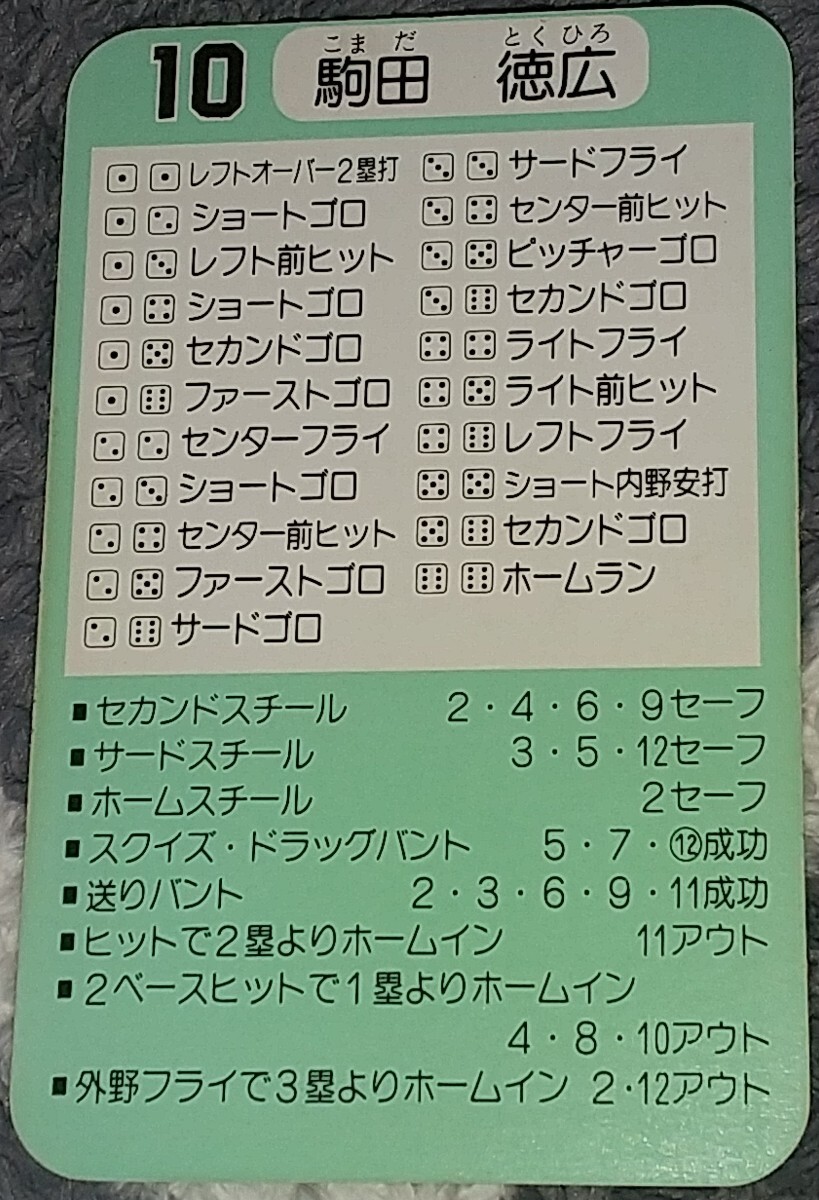 タカラプロ野球カードゲーム８８読売巨人軍 駒田徳広の画像2