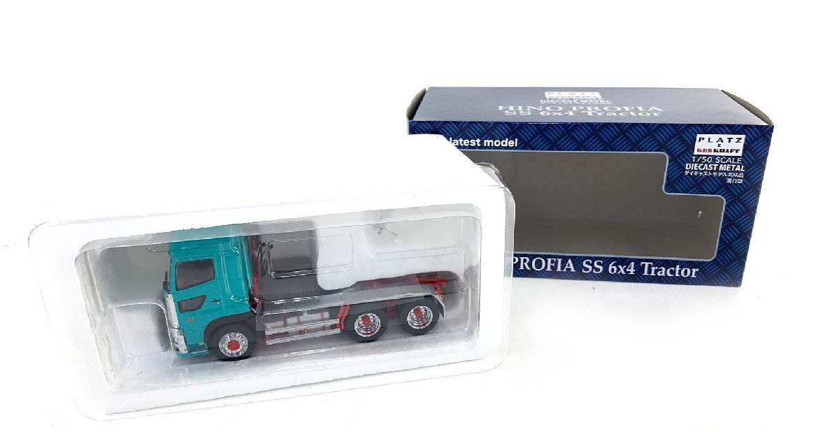 【中古品】1/50 プラッツ×ケンクラフト 日野プロフィア SS 6×4 TRACTOR ハイルーフ ライトグリーン 現行モデル：の画像1