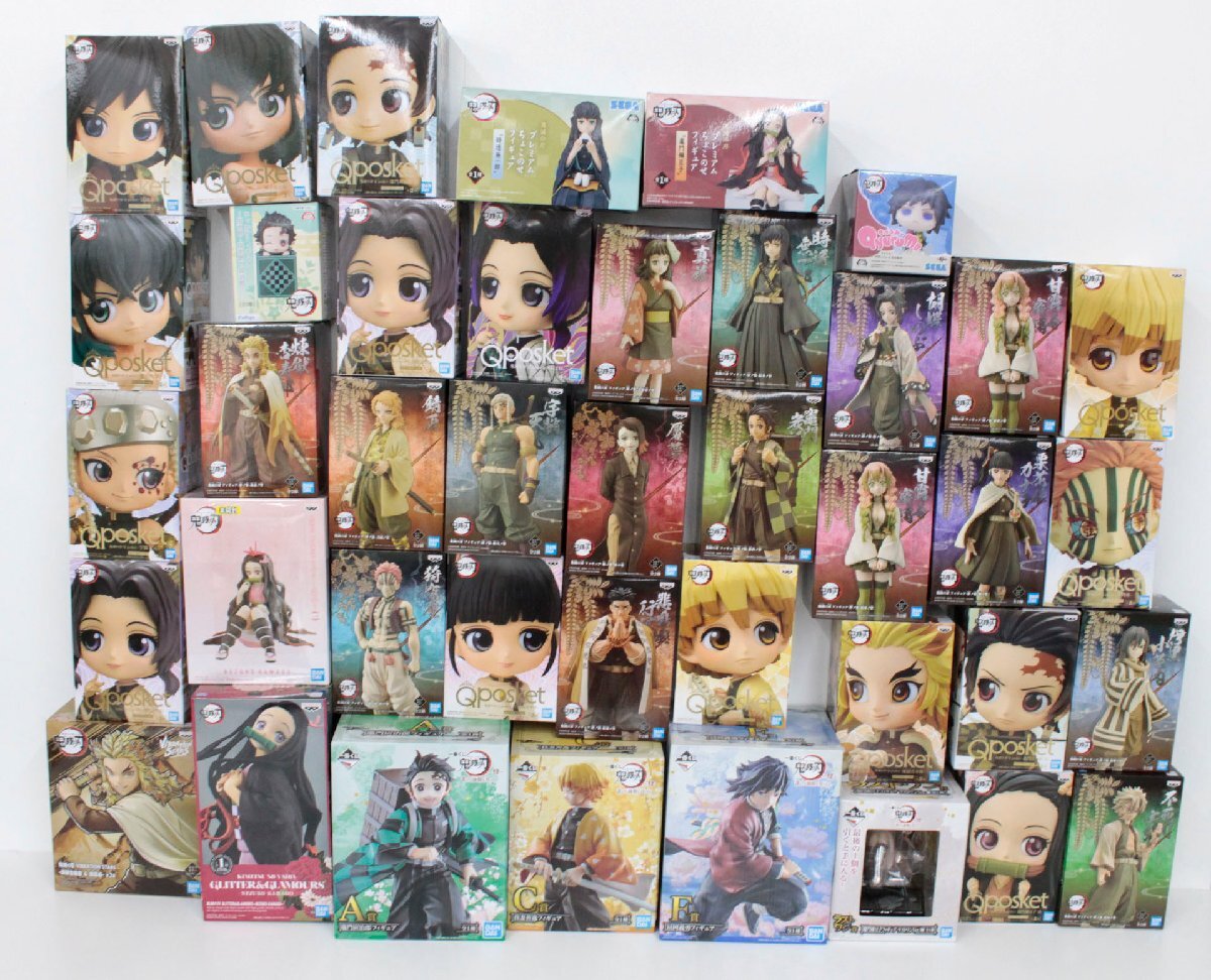 【中古・未開封品】1円 鬼滅の刃 フィギュア 一番くじ Q posket 絆ノ装 等 炭治郎 禰豆子 冨岡義勇 煉獄杏寿郎 胡蝶しのぶ 他 まとめ°