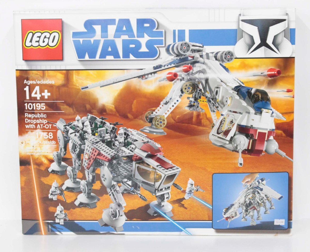 【中古・未開封品】レゴ スター・ウォーズ 10195 AT-OTウォーカー搭載 リパブリックドロップシップ with AT-OT LEGO STAR WARS【箱膨張】'の画像1