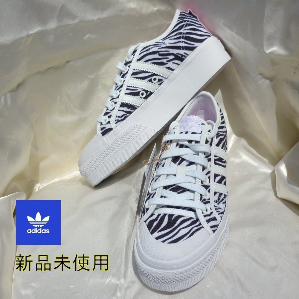  new goods 24.5cm Adidas ADIDAS WMNS NIZZA PLATFORM ZEBRA/ Zebra pattern / lady's sneakers animal 