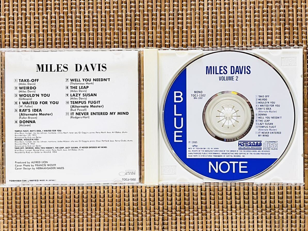 マイルス・デイヴィス／マイルス・デイヴィス・オール・スターズ VOL.２／東芝EMI (BLUE NOTE) TOCJ-1502／国内盤CD／MILES DAVIS／中古盤_画像3