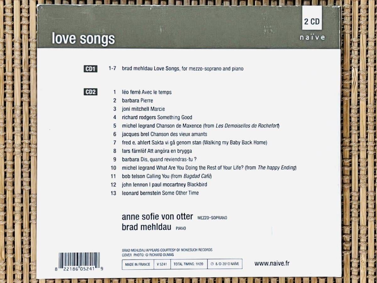 ANNE SOFIE VON OTTER = BRAD MEHLDAU／LOVE SONGS／NAIVE V5241／仏盤CD 2枚組／アンネ・ゾフィー・フォン・オッター、B.メルドウ／中古盤の画像2