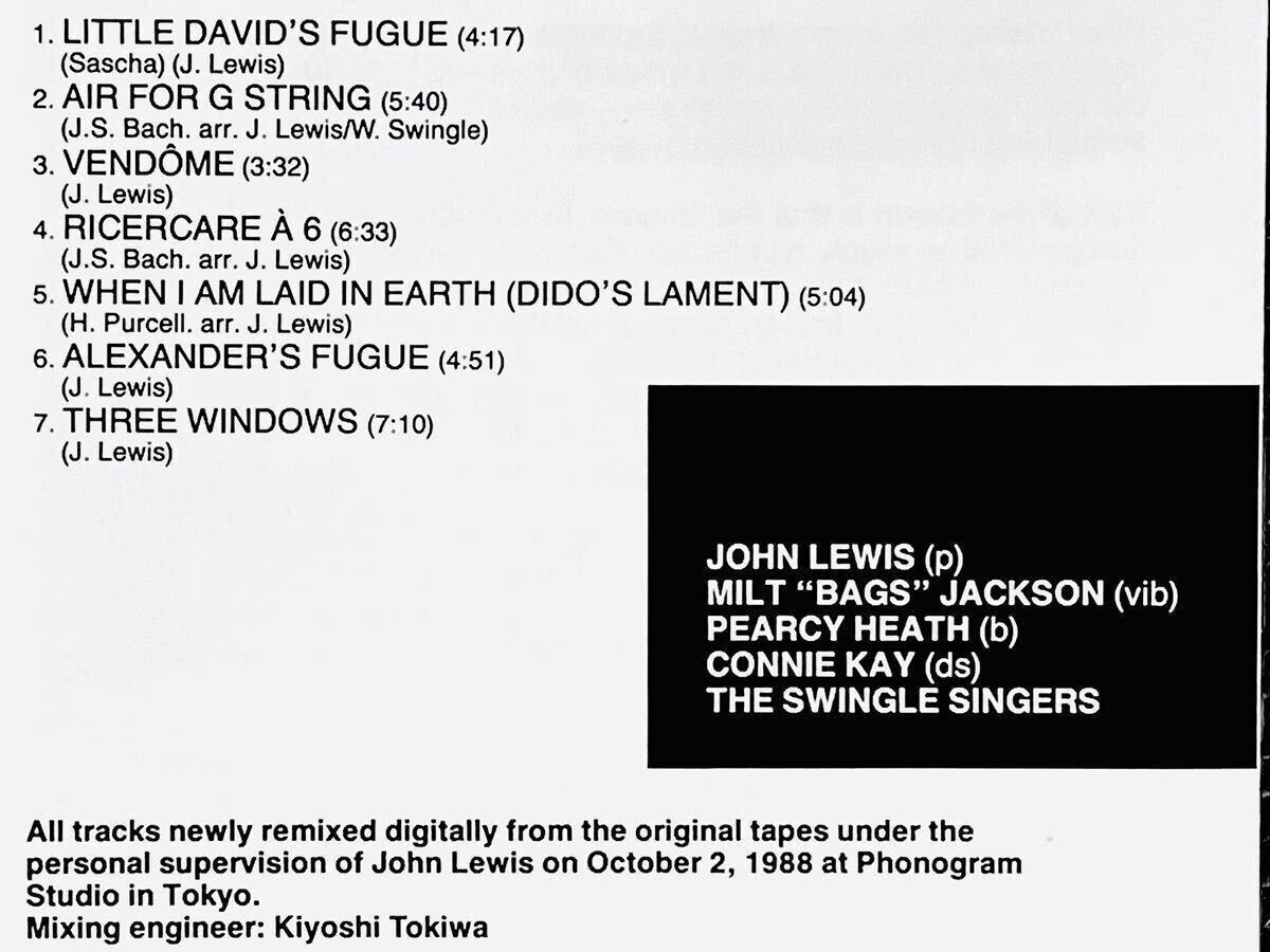 MODERN JAZZ QUARTET and SWINGLE SINGERS／PLACE VENDOME／POLYGRAM (PHILIPS) 824 545-2／西独盤CD／スウィングル・シンガーズ／中古盤の画像4