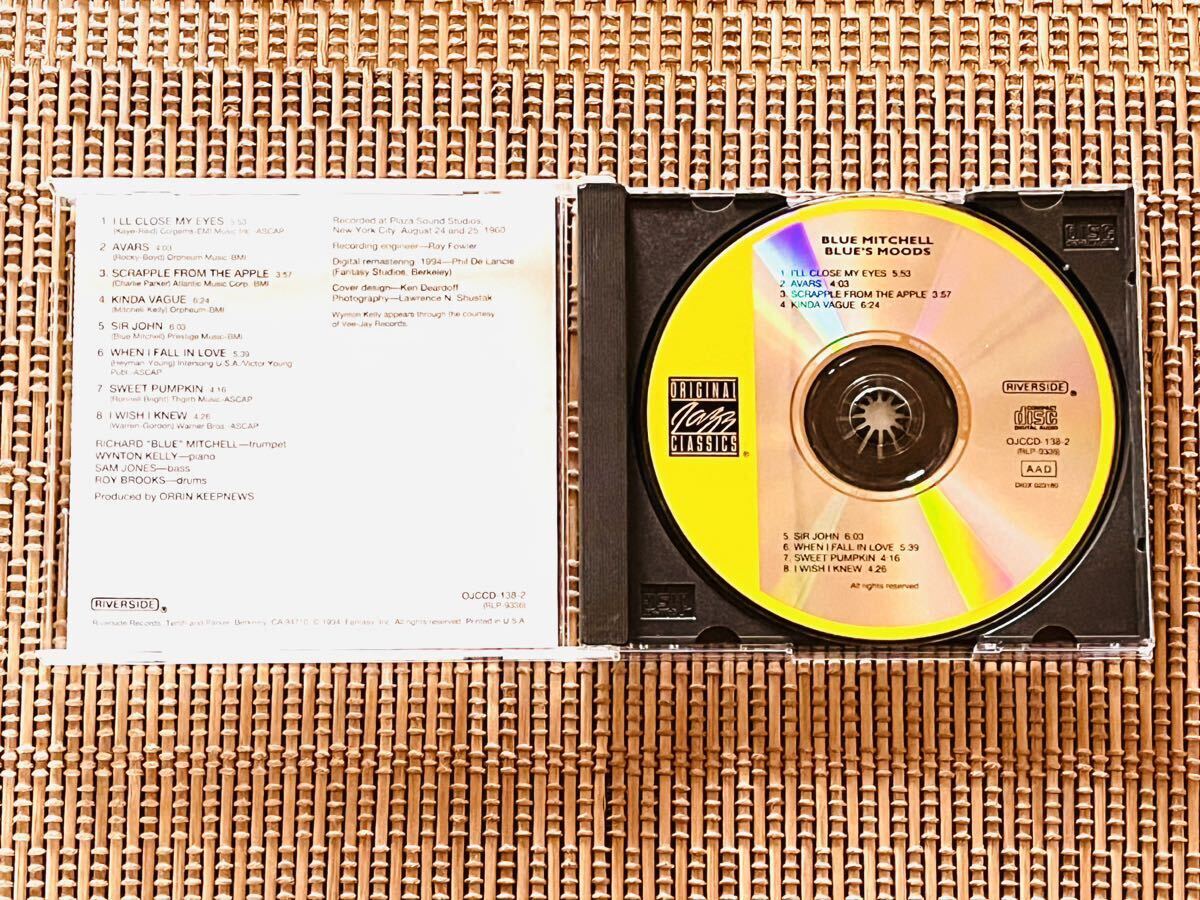 BLUE MITCHELL／BLUE'S MOODS／FANTASY (RIVERSIDE) OJCCD-138-2／米盤CD／ブルー・ミッチェル／中古盤の画像3