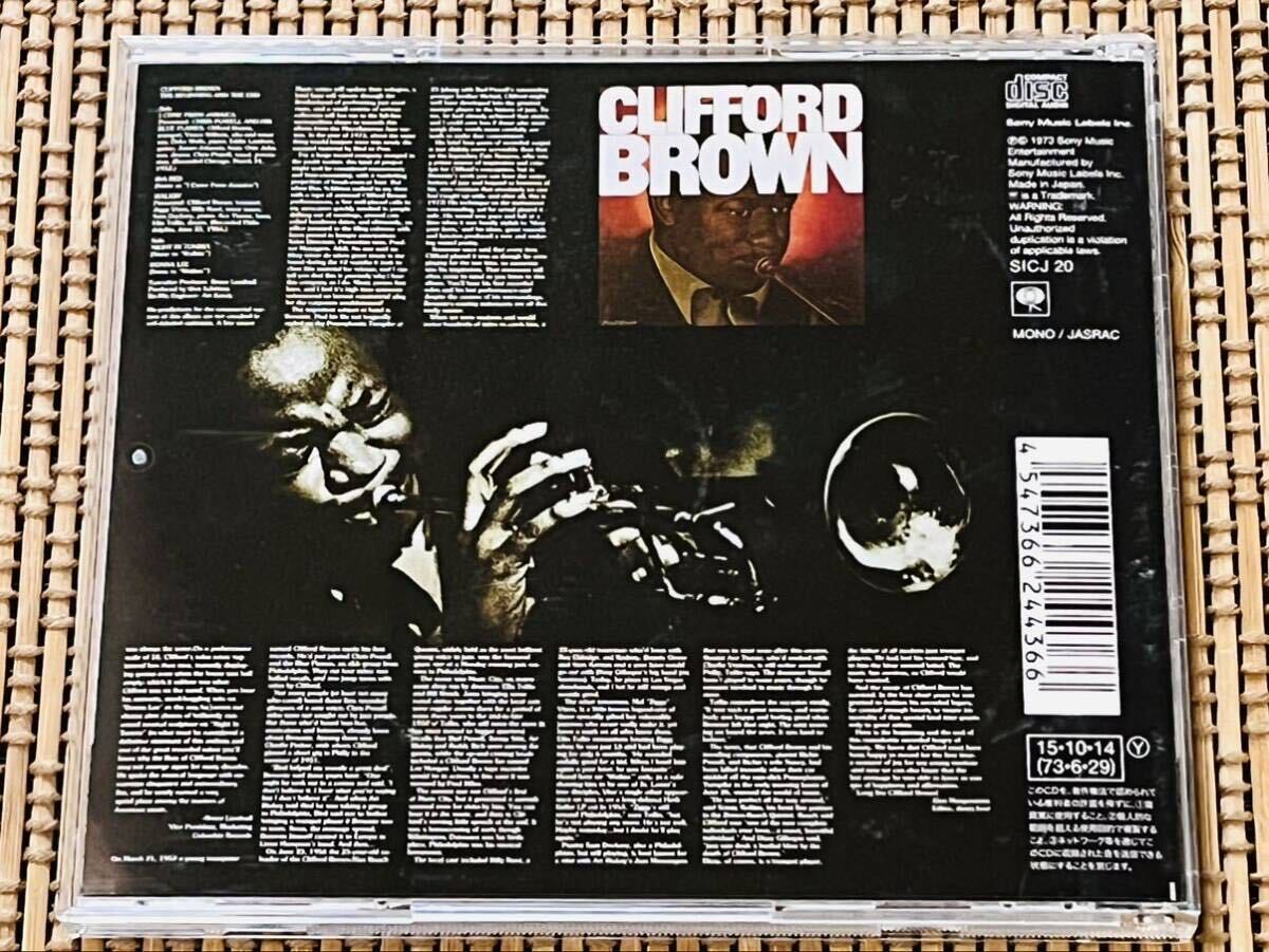 クリフォード・ブラウン／ザ・ビギニング・アンド・ジ・エンド／SONY MUSIC SICJ-20／国内盤CD／CLIFFORD BROWN／中古盤_画像2