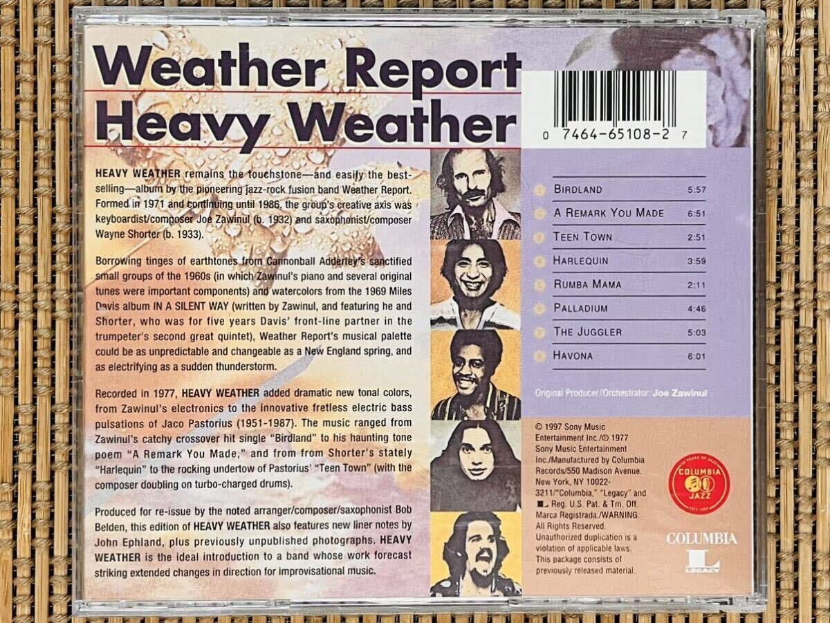 WEATHER REPORT／HEAVY WEATHER／COLUMBIA CK 65108／米盤CD／ウェザー・リポート／中古盤の画像2