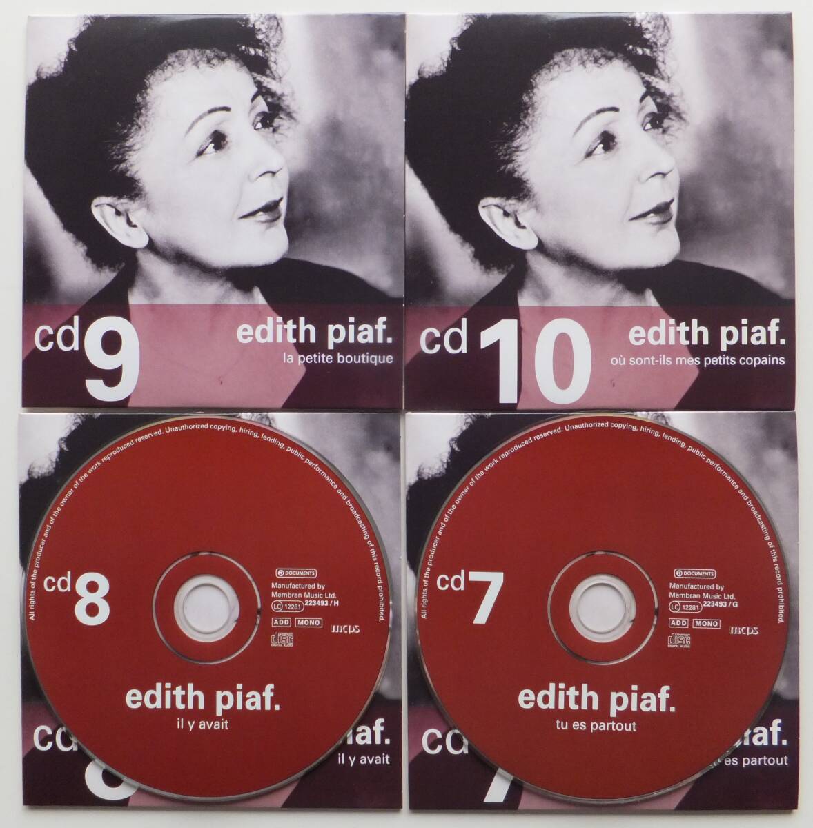 CD10枚組 edith piaf.adieu mon coeur エディット・ピアフ 全126曲 モノラル録音の画像7