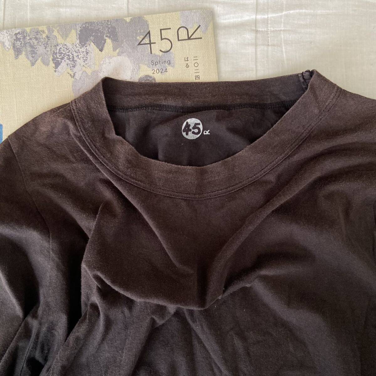 45R 45rpm シャンクリーンパフスリーブTシャツ サイズ3 黒 スミクロ_画像4