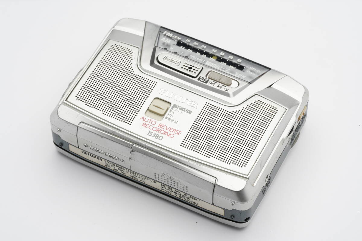 aiwa HS-JS380 カセットレコーダー テープレコーダー ラジオ付 送料520円の画像1