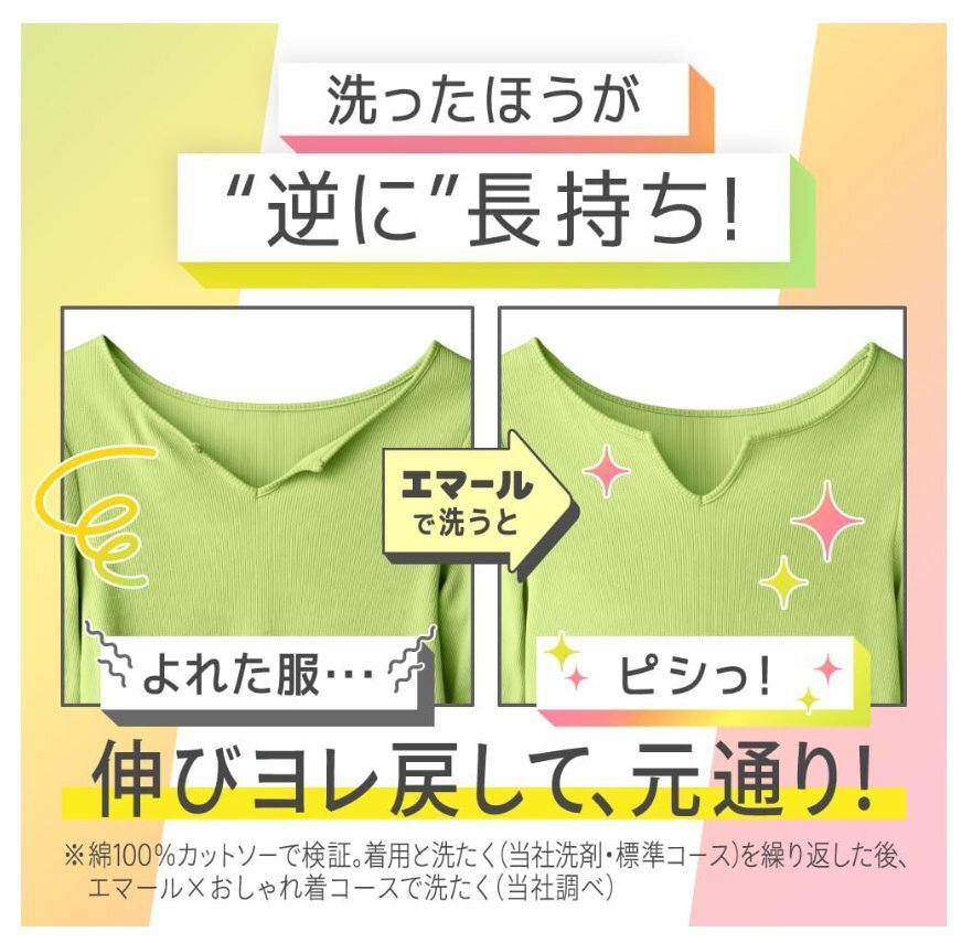 ★送料無料エリアあり★ コストコ 花王 エマール リフレッシュグリーン おしゃれ着用 洗濯洗剤 2600ml×2個 D80 【液体 詰め替え】の画像4