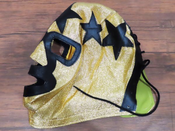 290* mask do super Star . star mask mask Professional Wrestling black × Gold *