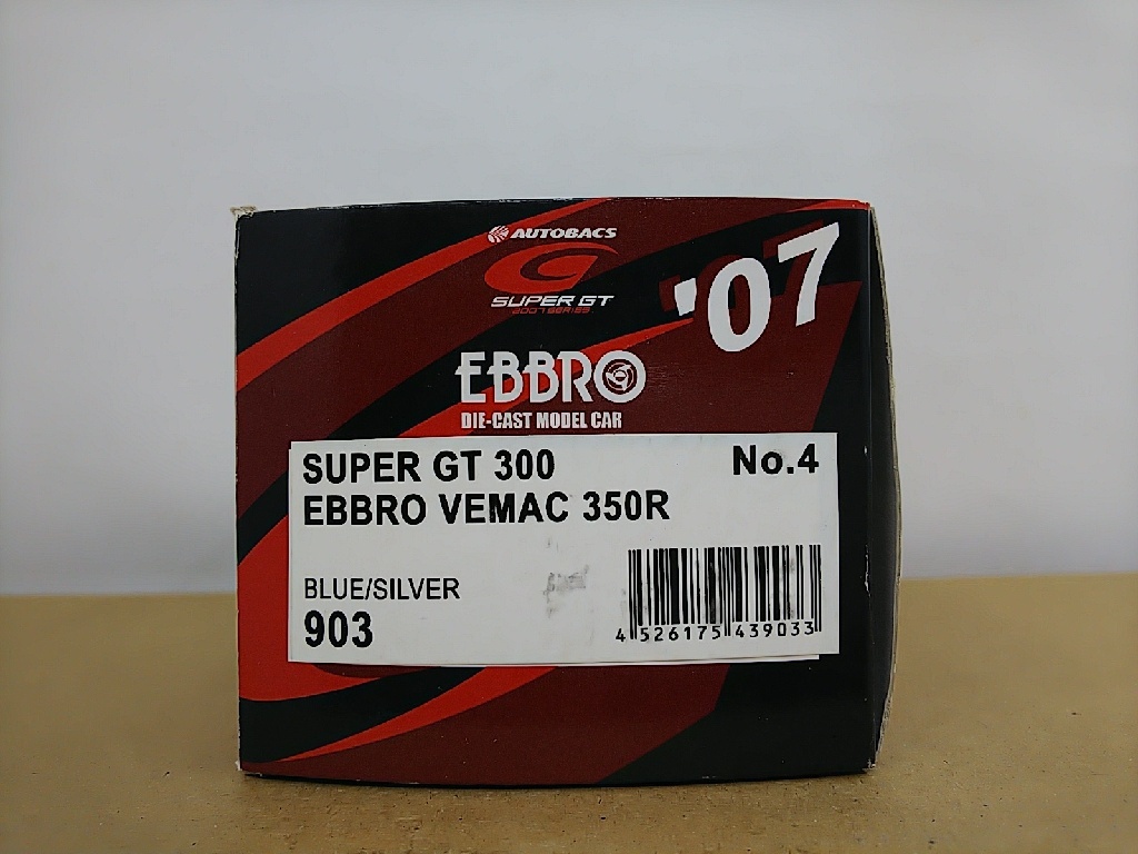 ■ EBBROエブロ 1/43 EBBRO VEMAC 350R Super GT300 No.4 ブルー×シルバー レーシングモデルミニカーの画像8