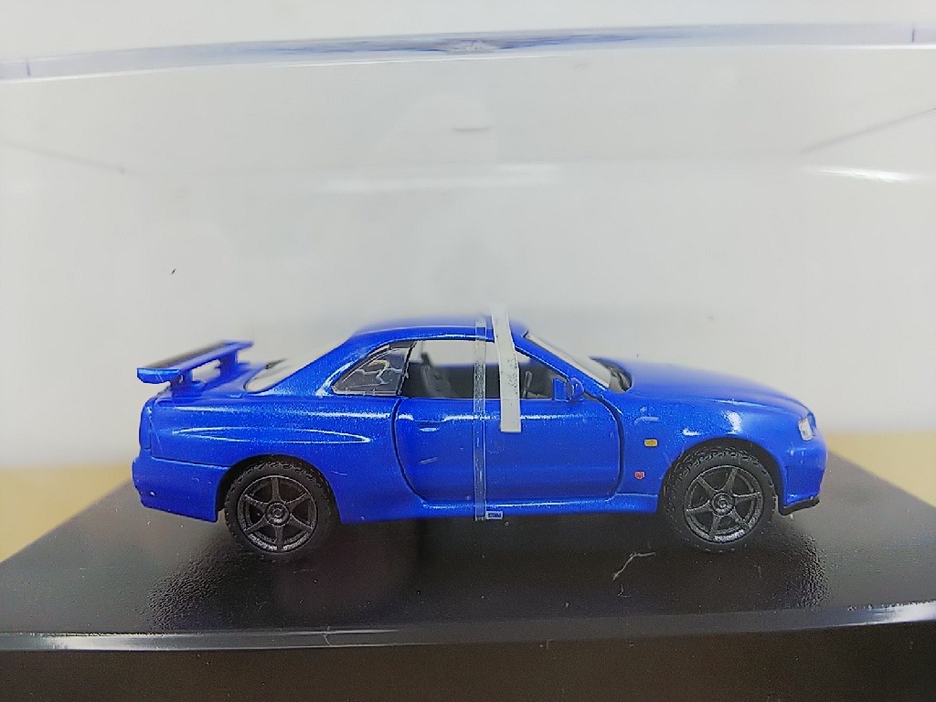 # Tamiya model Tamiya 1/64 NISSAN SKYLINE GT-R V*spec Ⅱ (R34) Skyline blue minicar 