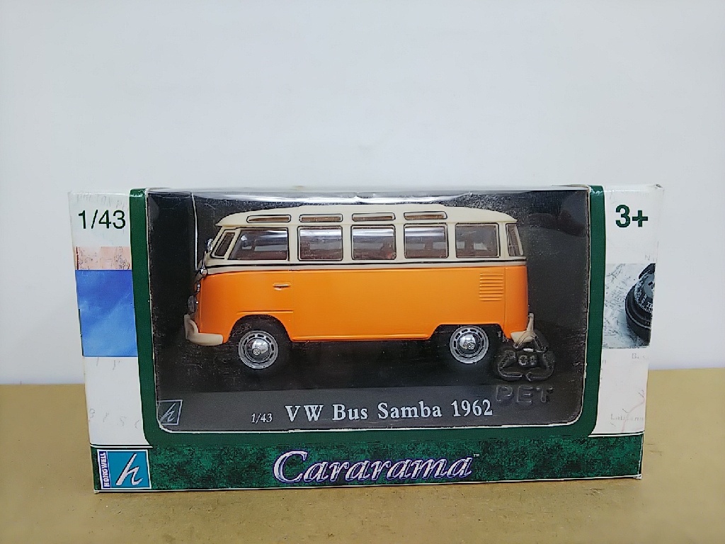 ■ HONGWELL/Cararamaホンウェル・カララマ 1/43 VW BUS SAMBA 1962 オレンジ×ベージュ フォルクスワーゲンバス・サンバ モデルミニカーの画像5