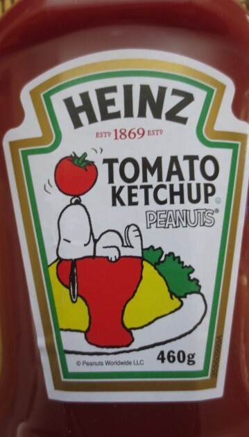 HEINZ tomato ketchup reverse . bottle stamp possible letter pack post service . number 4 till possible 