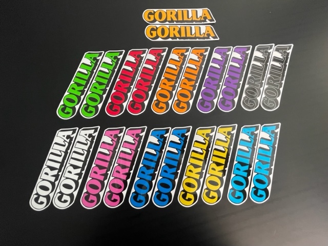 平状送料無料☆絶版HONDA！GORILLA/ゴリラロゴ/タンクステッカー左右セット/11色選択可 高品質3M日本製の画像3