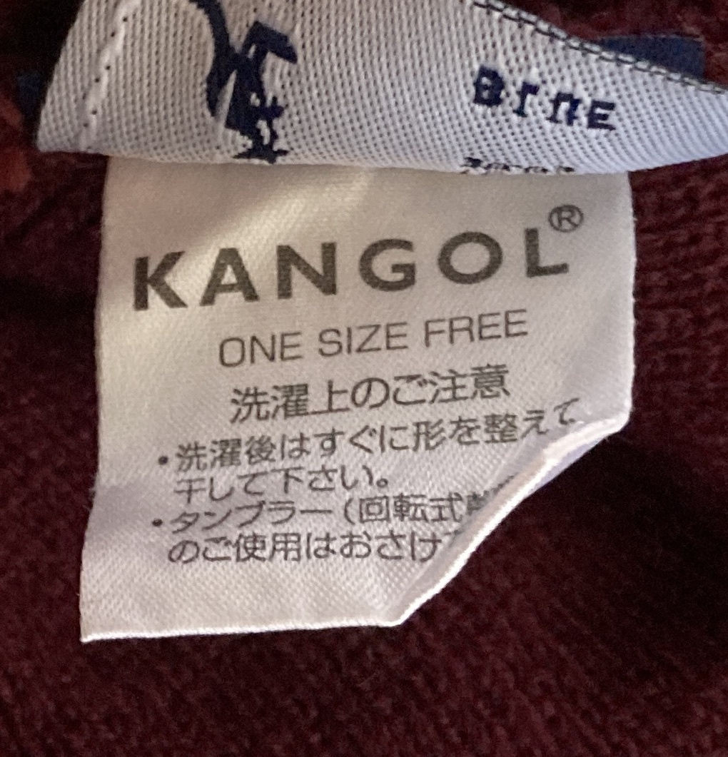 洗濯済♪エンジカラー ビーニー ニット帽[KANGOL カンゴール]ジュニア用？フリーサイズ_画像6