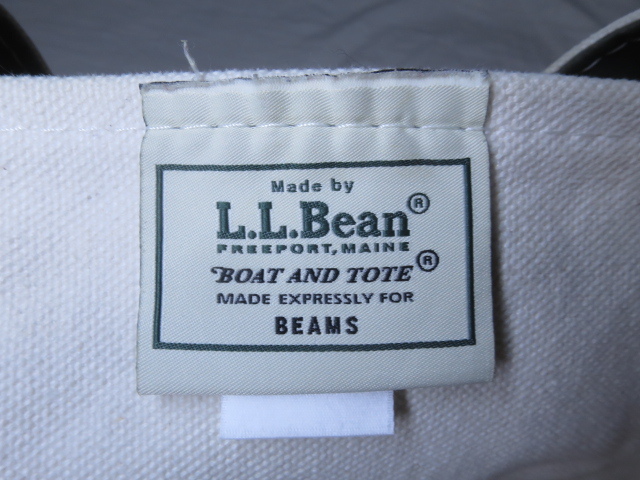 L.L.Bean × BEAMS 別注 キャンバストートバッグ オリーブ USA製 ビームス エルエルビーン 304144の画像4