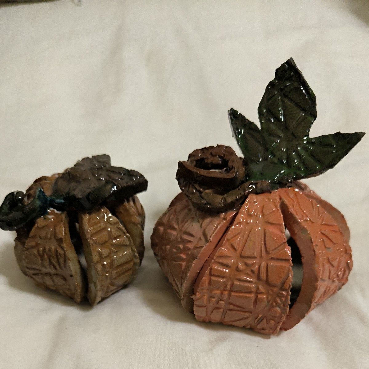 かぼちゃのオブジェ　ハロウィン　陶器