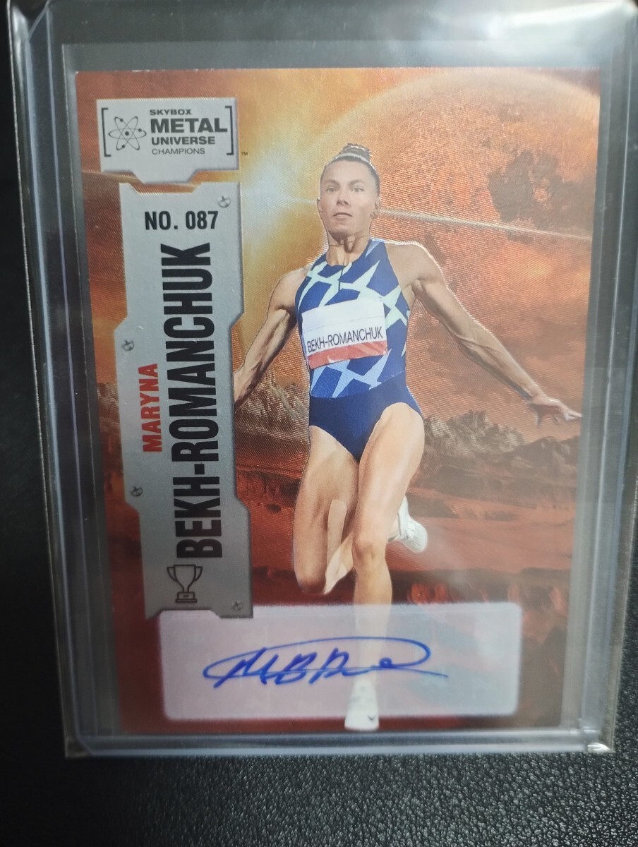 Maryna Bekh-Romanchuk 2022 Upperdeck skybox metal universe champions マリナ・ベフロマンチュクトレーディングカード auto 直筆サイン_画像1