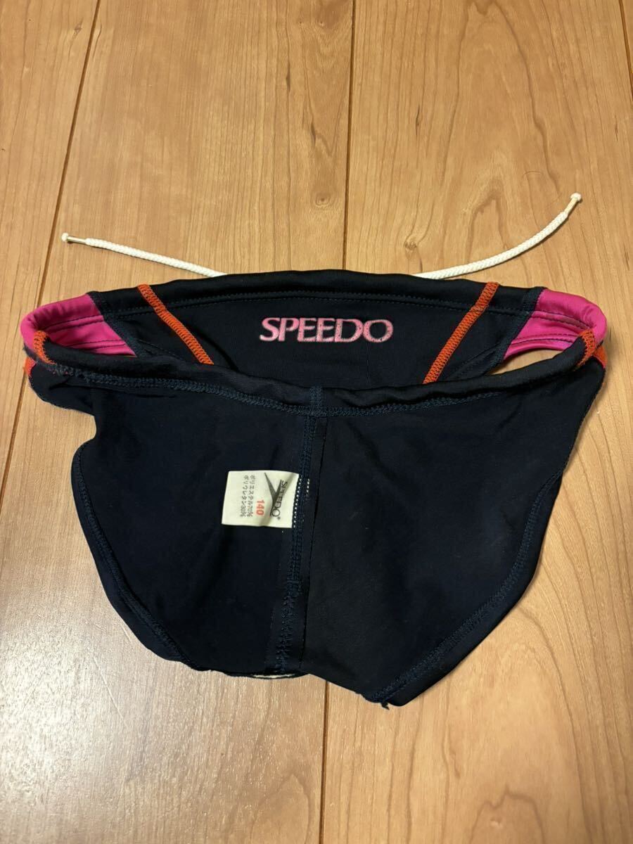 SPEEDO スピード 競パン サイズ140 ブラック/ピンク 極小 少々難ありの画像4
