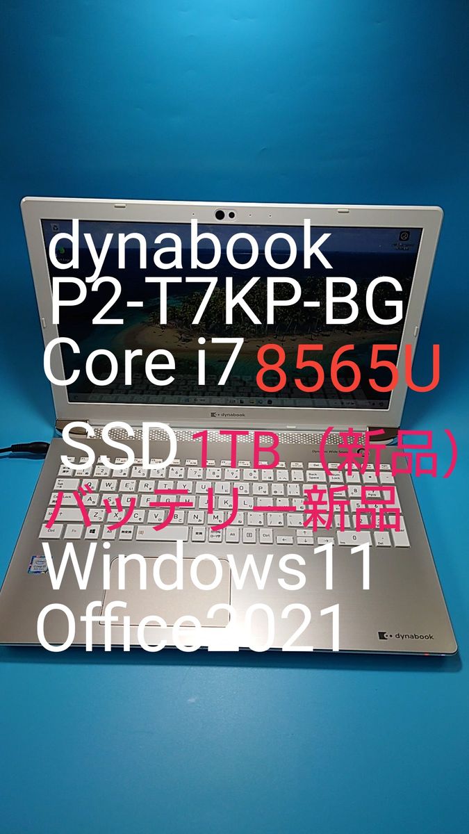 dynabook P2T7-KP-BG i7-8565U SSD 1TB バッテリー新品 