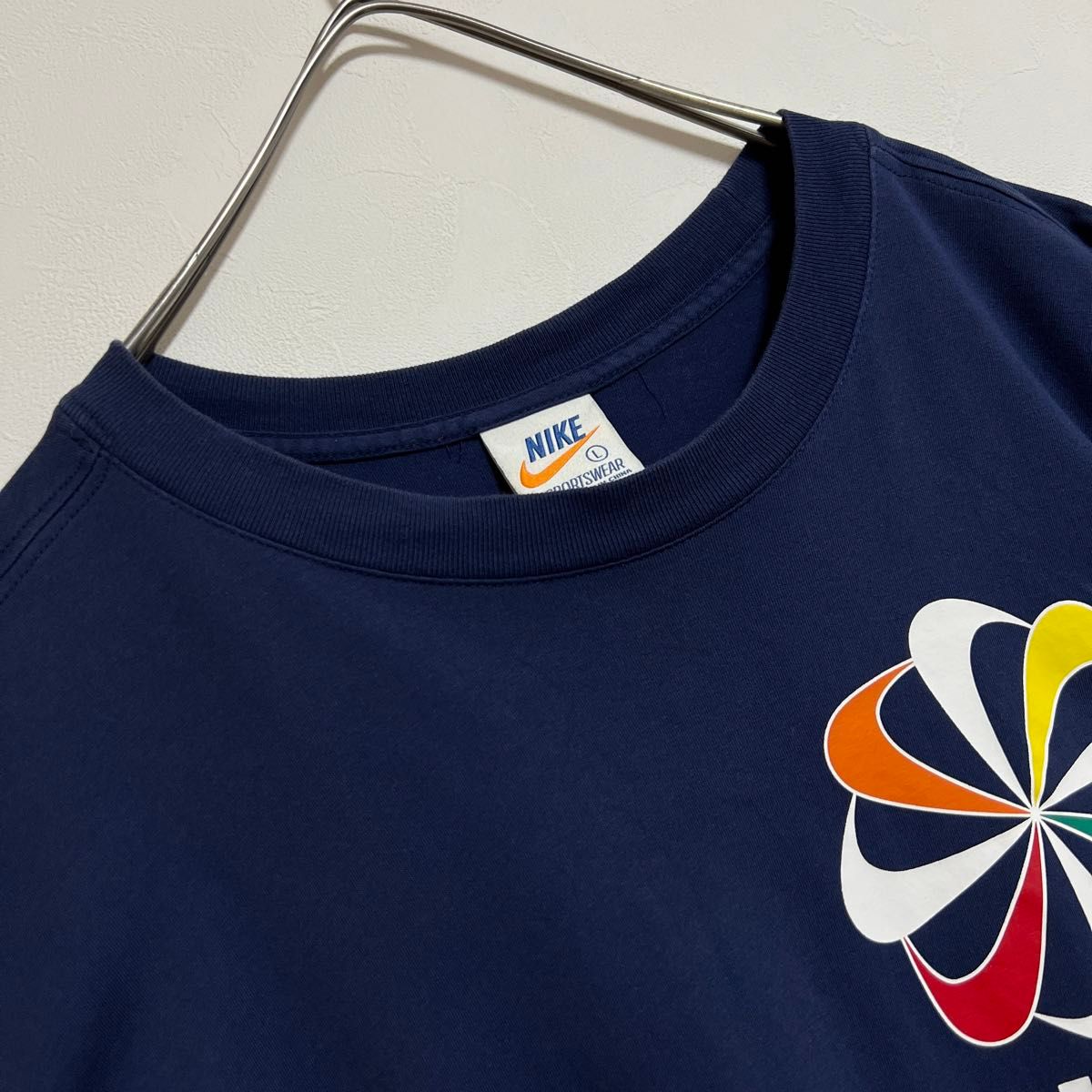 希少 NIKE 風車ロゴ Tシャツ ゴツナイキ 70s 復刻 L ビンテージ 希少 NIKE 風車ロゴ Tシャツ ゴツナイキ 70s 復刻 L ビンテージ
