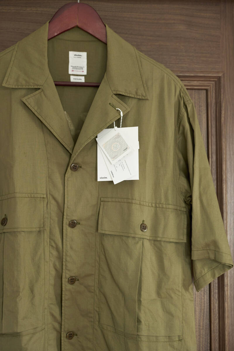 VISVIM CORNET SHIRT S/S 01201050-11014086 OLIVE SIZE 2 M_画像3