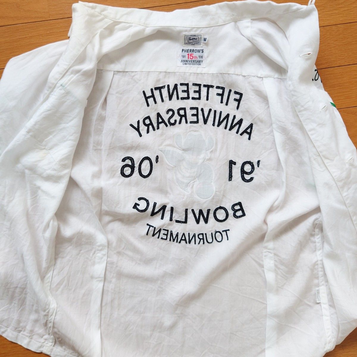 希少 15th pherrow's フェローズ ボーリングシャツ 刺繍 ワッペン