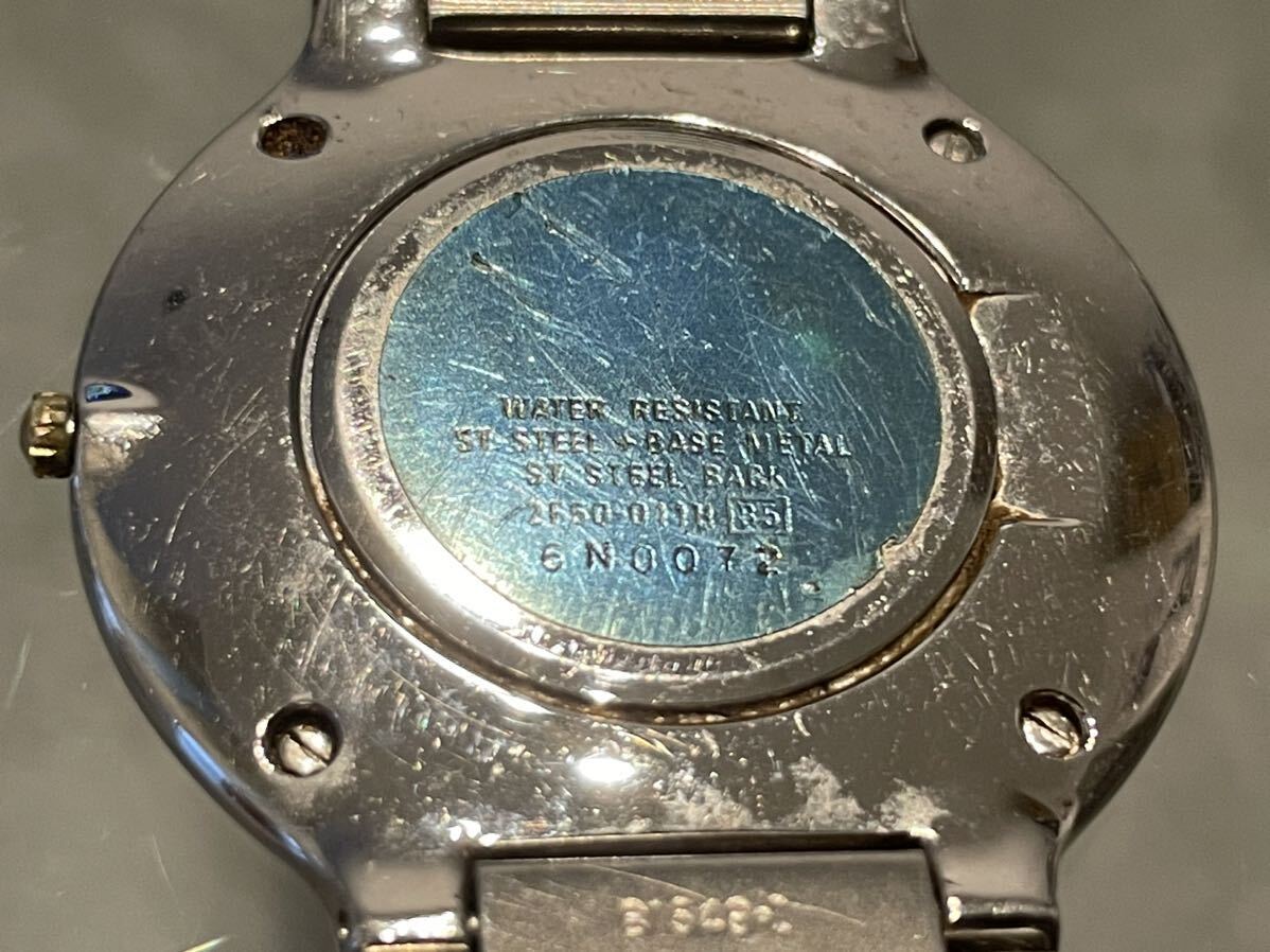 中古 動作確認未実施 現状品seiko セイコー ラサール LASSALE 2F50 ゴールド 金色 文字盤白_画像2