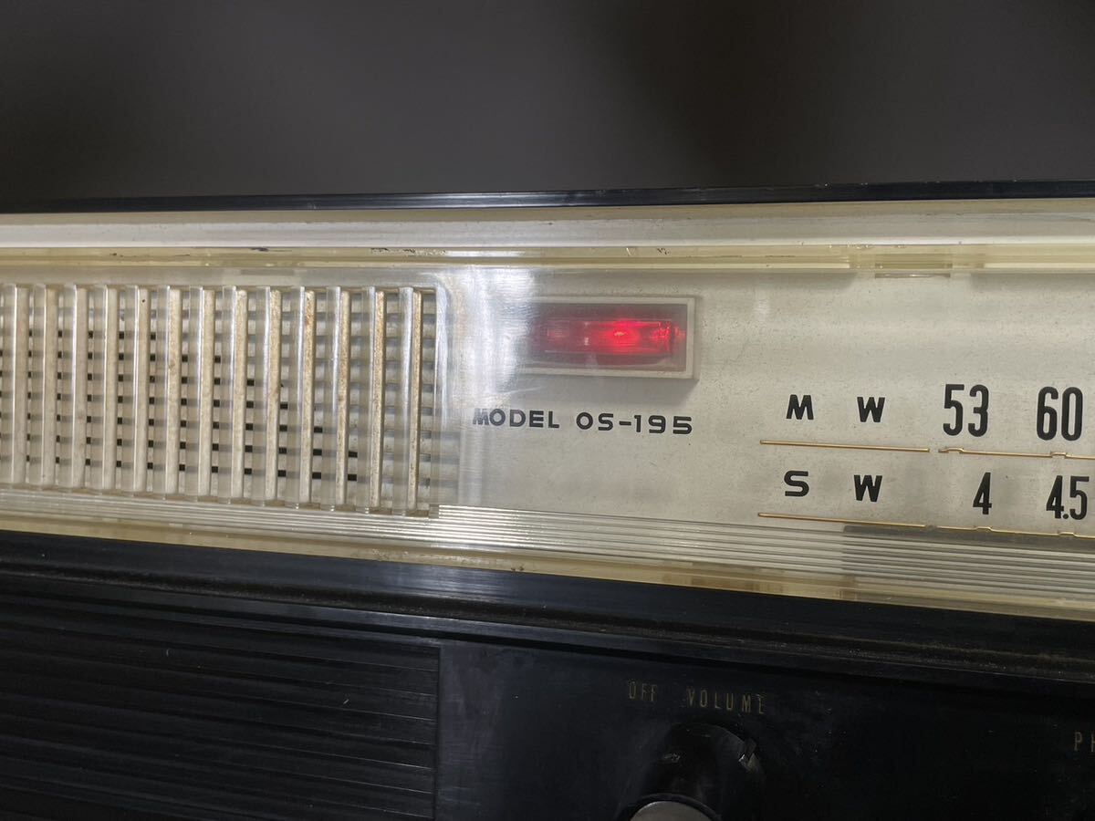 D9) Showa Retro ONKYO вакуумная трубка радио Super Heterodyne MODEL OS-195 подлинная вещь интерьер электризация проверка settled 