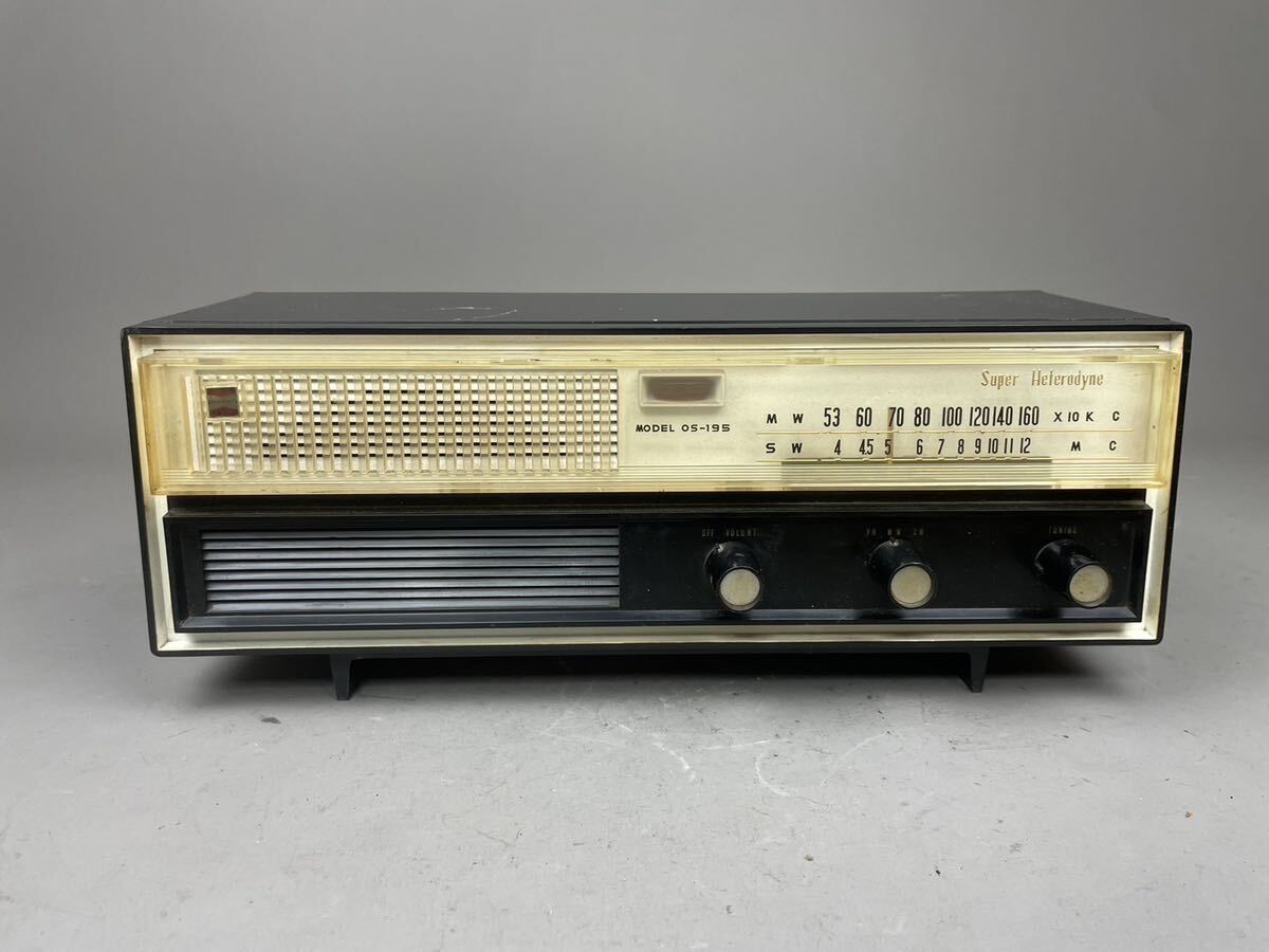 D9) Showa Retro ONKYO вакуумная трубка радио Super Heterodyne MODEL OS-195 подлинная вещь интерьер электризация проверка settled 