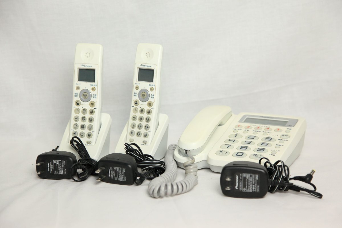 652* telephone machine Pioneer TF-VD2230-W junk parent machine :TF-LU147-W cordless handset 2 pcs :TF-DK220-W