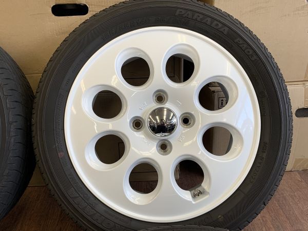 美品！§ララパーム 14X4.5J+45 100-4H パラダ 165/55R14 95/93N(165/55-14)軽トラ 軽バン アトレー ハイゼット エブリィ NV100 スクラムの画像2