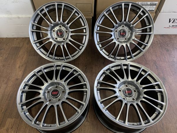 美品！§鍛造 WRX STI 純正 オプション BBS RV739 18X8.5J+5 114.3-5H FORGED TOYOプロクセス 新品 245/40R18(245/40-18)GRB GRF GVB GVF_新品タイヤ付！美品４本