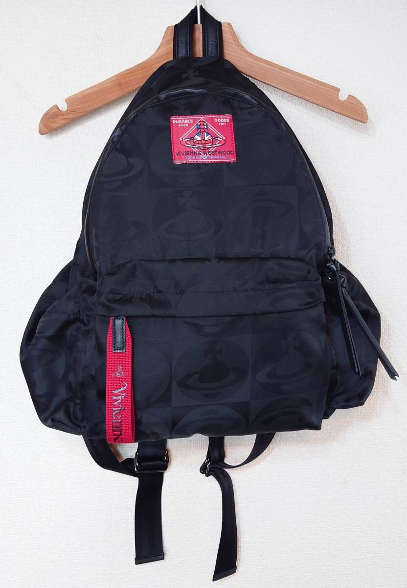 美品 Vivienne Westwood ACCESSORIES ヴィヴィアンウエストウッド チェッカーORB オーブ柄 バックパック/リュック BACKPACK 国内正規品TP_画像2