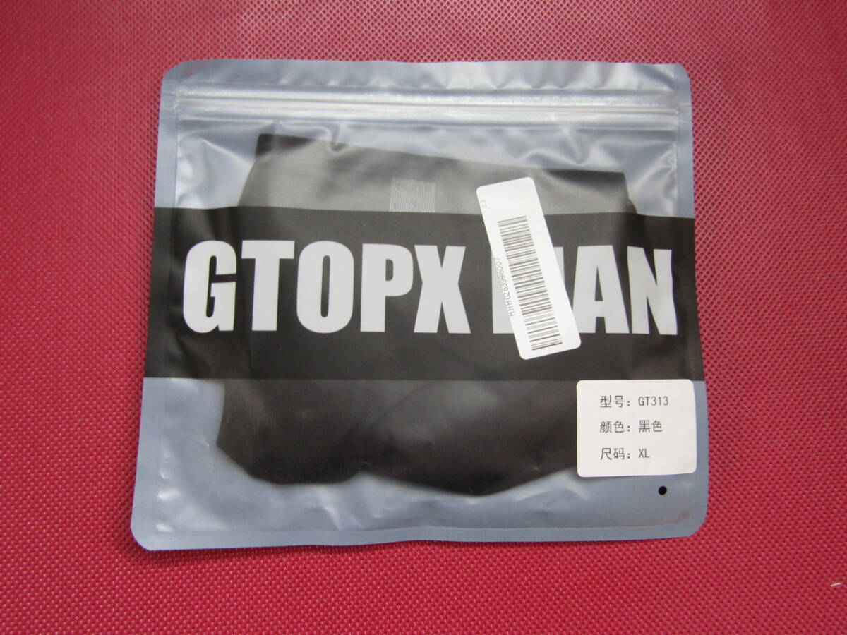 新品 日本サイズ XL【タグ表記XLサイズ】ブラック フルバック ハイレグ サイド透明ベルト パワーネット GTOPX MANブランド №GT313の画像9
