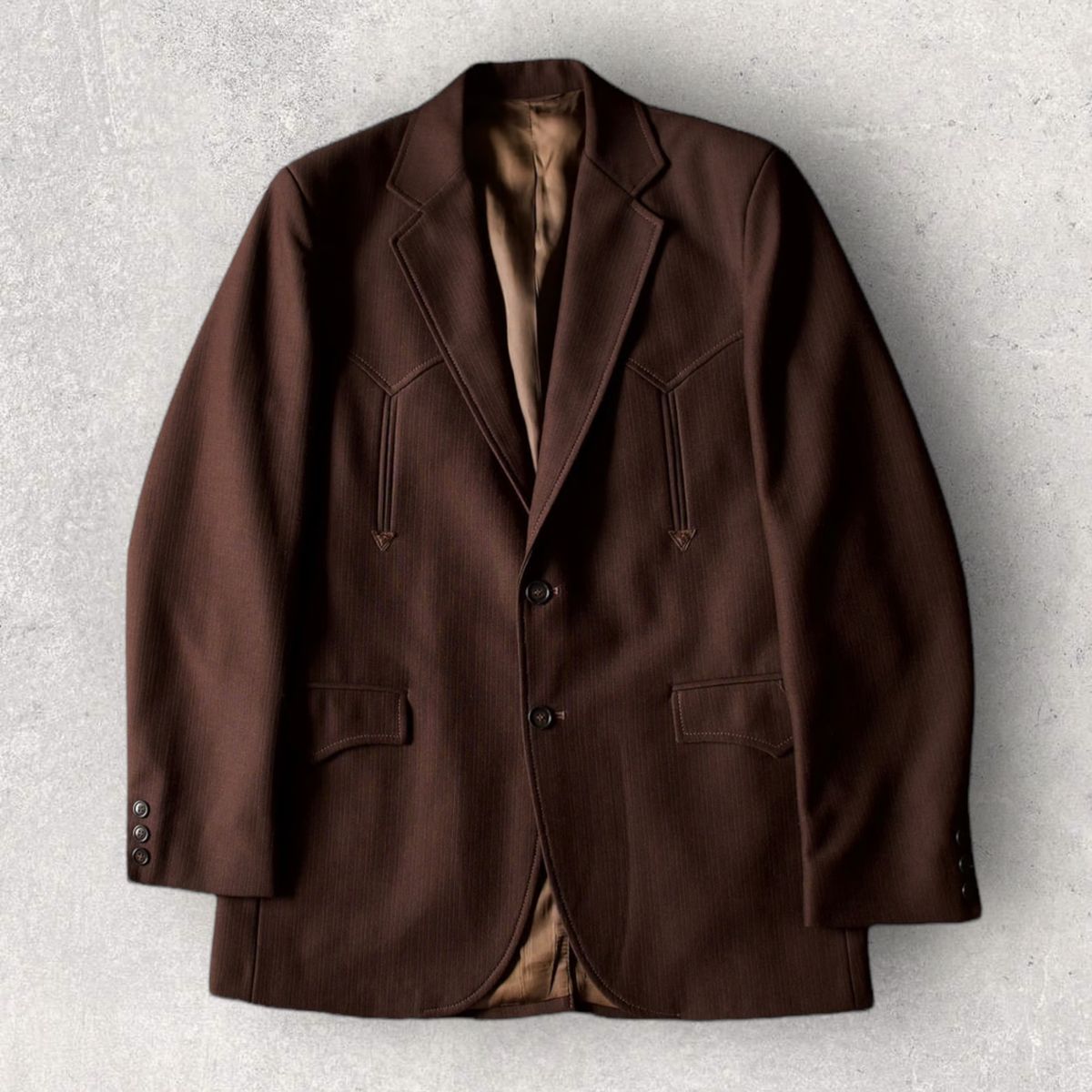 Vintage western tailored jacket "BROWN"