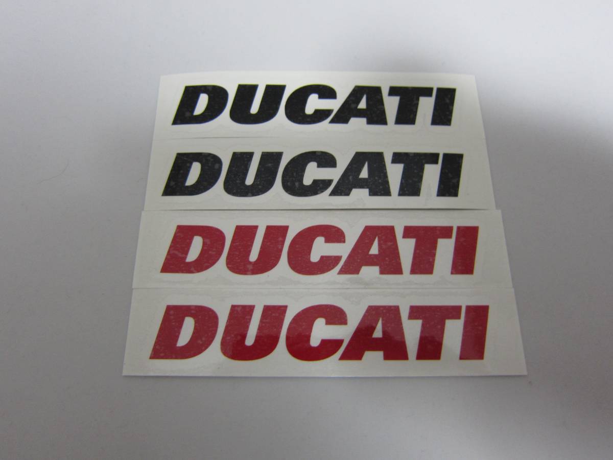 ドゥカティ　DUCATI　ステッカーブラック、レッド4枚セット _ブラック、レッド