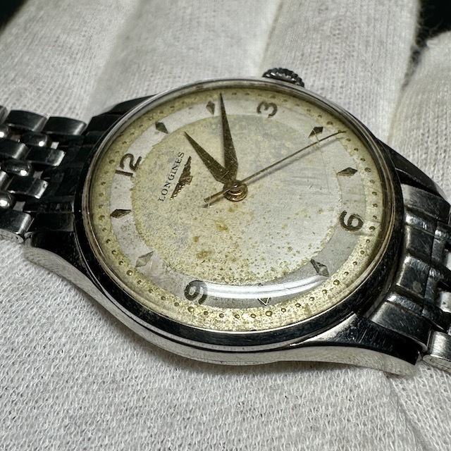 LONGINES ロンジン 手巻き 飛び数字 ３針 アンティーク 男性 メンズ 時計 腕時計 ブランド時計 稼働品 ◎の画像4