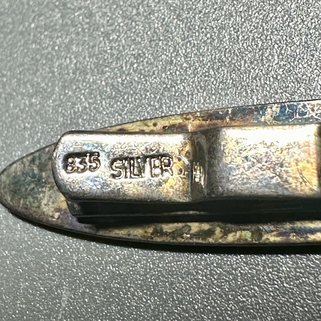 銀製 SILVER 835 カフス カフスボタン ネクタイピン タイピン 総重量27,6g ◯の画像7