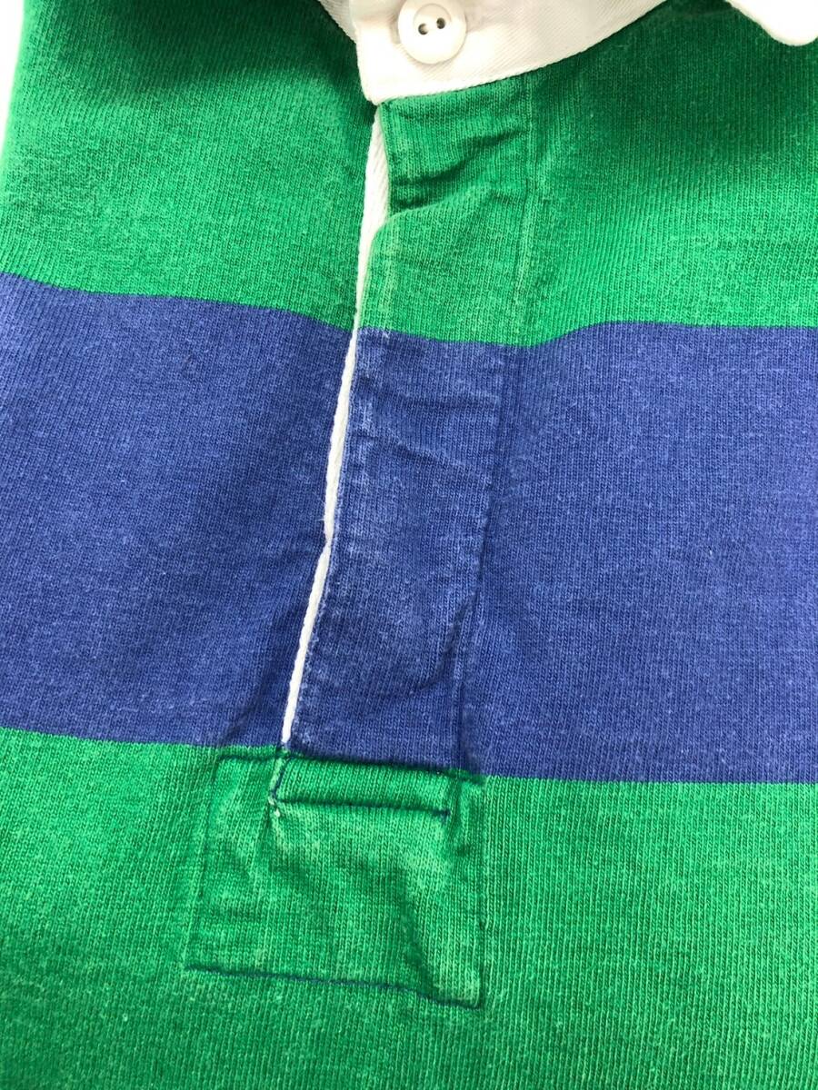 □POLO SPORT RALPH LAUREN ラガーシャツ XL 緑×青 ポロスポーツ ラルフローレン メンズ 複数落札同梱OK B240417-5の画像8