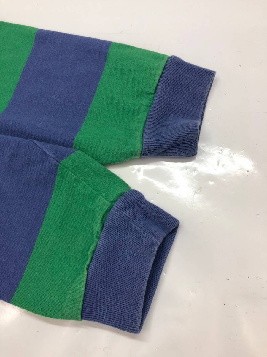 □POLO SPORT RALPH LAUREN ラガーシャツ XL 緑×青 ポロスポーツ ラルフローレン メンズ 複数落札同梱OK B240417-5の画像6
