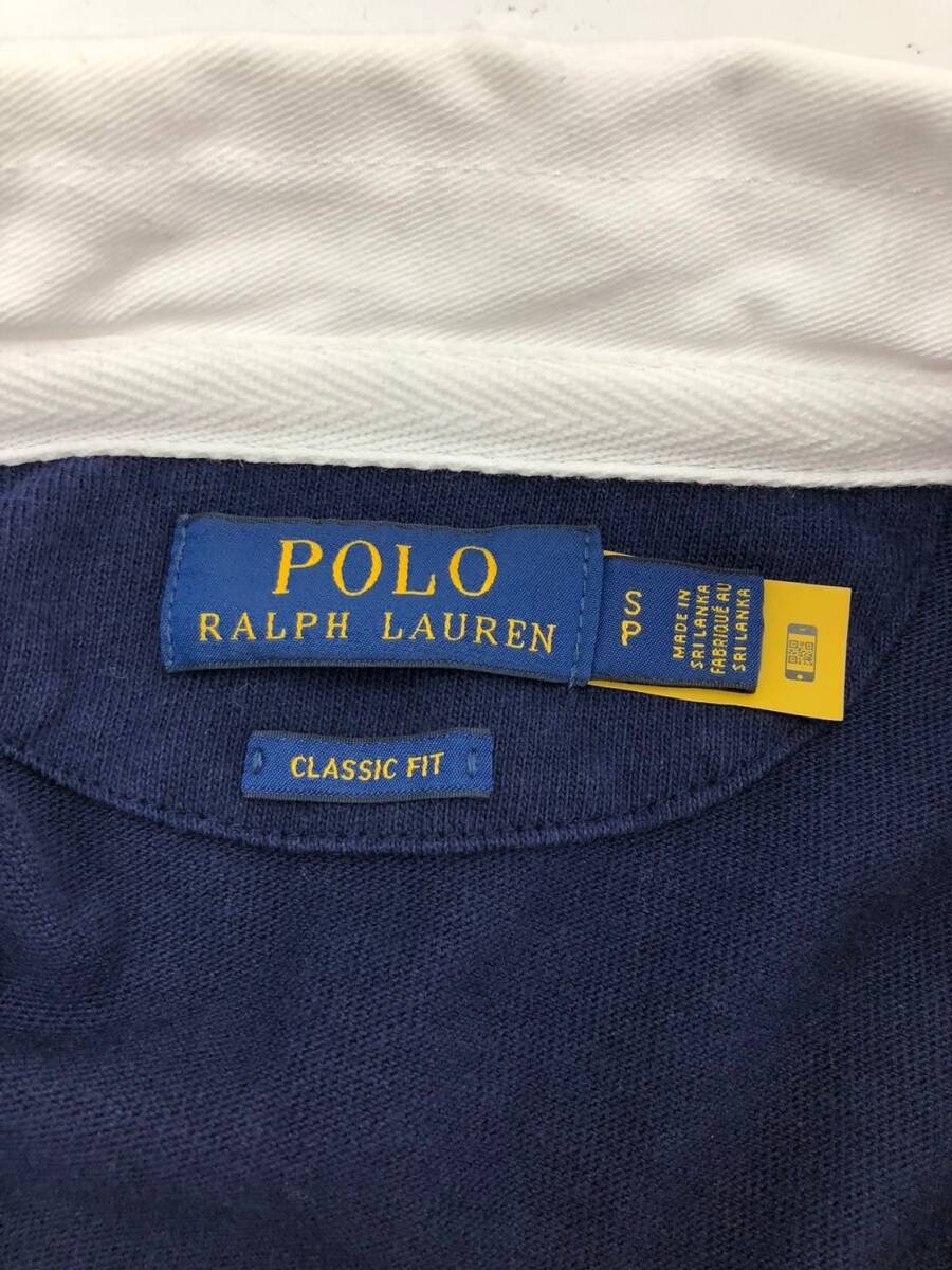 □POLO RALPH LAUREN 長袖Tシャツ S(170/92A）濃紺 ポロラルフローレン メンズ ロゴ刺繍 綿100％ 複数落札同梱OK B240419-4_画像3