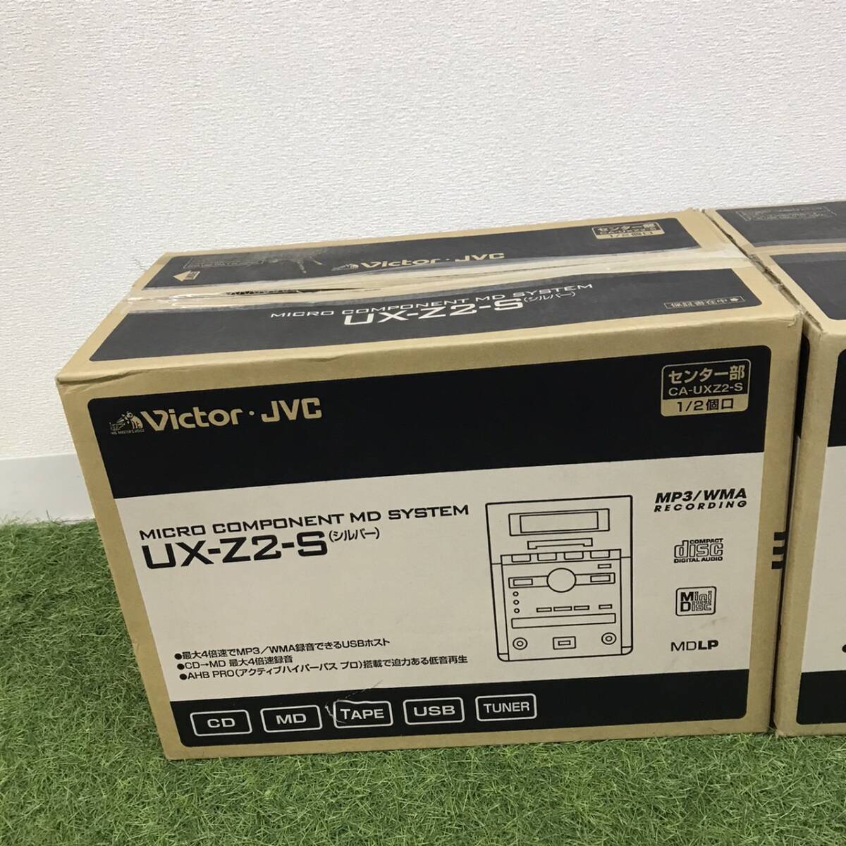 新品 未使用 Victor JVC ビクター UX-Z2-S スピーカーシステム マイクロコンポーネントMDシステム 3WAYスピーカー シルバーの画像3